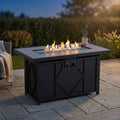 42 In. 60,000BTU Fire Pit Propane Gas Fire Pit Table Rectangular Tabletop