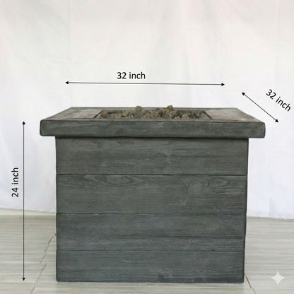 Fiber-Reinforced Concrete Propane Fire Pit Table – 32"