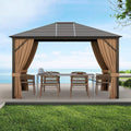 Alora Hardtop Gazebo with Galvanized Steel Roof - 10' x 12'