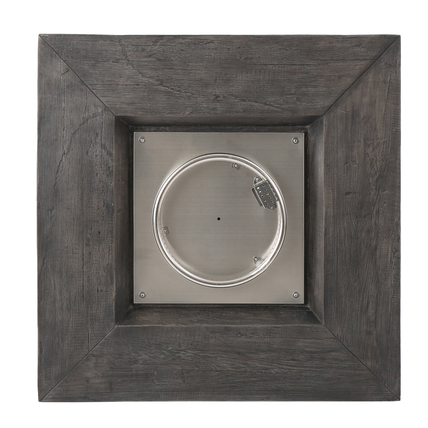 ANCHORAGE 32'' Wood Square MGO Fire Pit Grey - 40,000 BTU