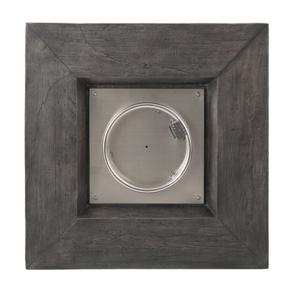 ANCHORAGE 32'' Wood Square MGO Fire Pit Grey - 40,000 BTU