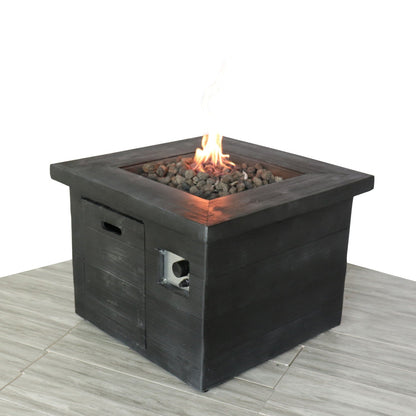 Fiber-Reinforced Concrete Gas Fire Pit Table – 32"