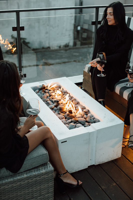 HPC Avera Lightweight Concrete Fire Pit – 60″ — lifestyle