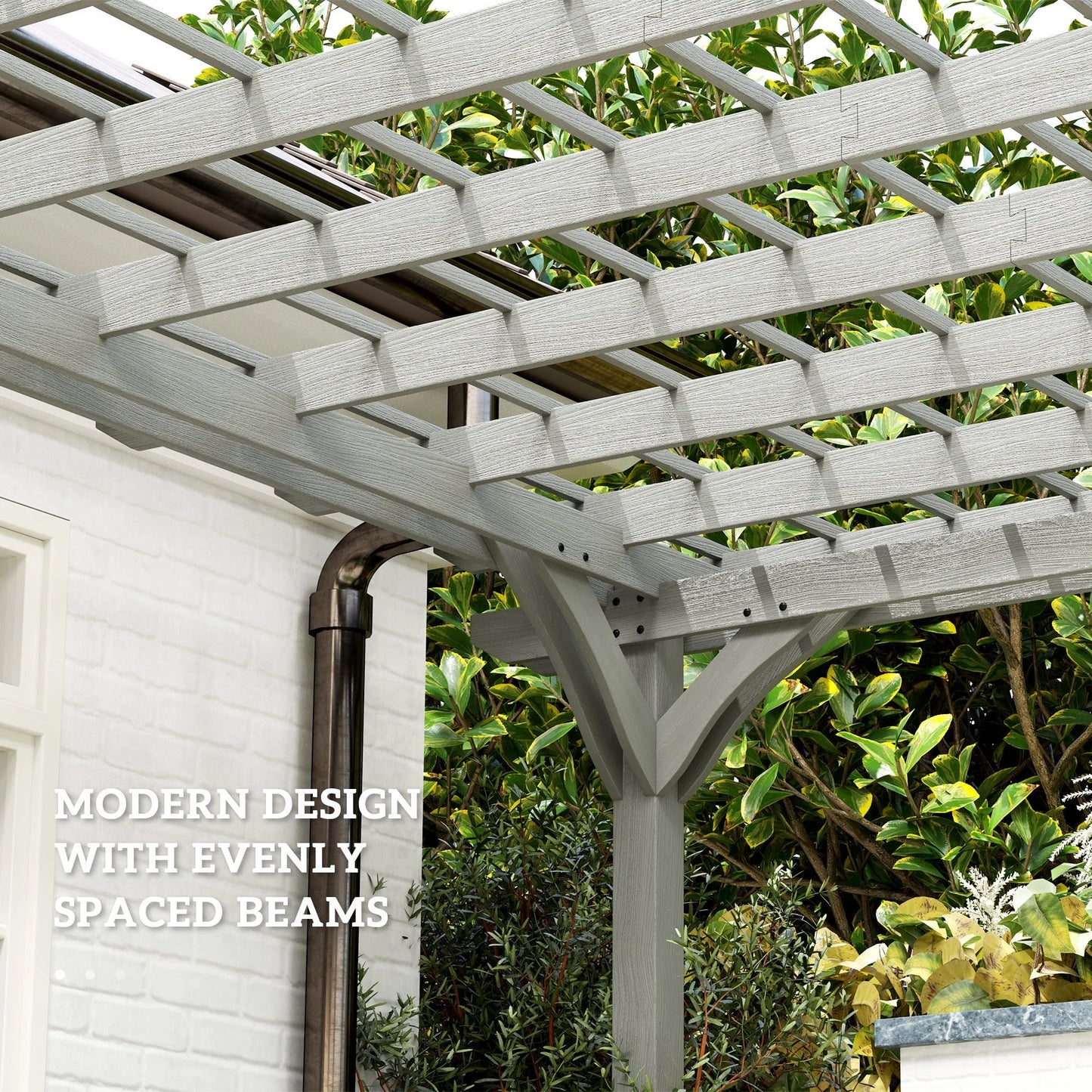 12x20 ft Wooden Pergola – Large Fir Wood Pergola Gazebo for Backyard, Garden & Deck, Gray Heavy-Duty Grape Tre