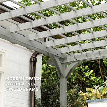12x20 ft Wooden Pergola – Large Fir Wood Pergola Gazebo for Backyard, Garden & Deck, Gray Heavy-Duty Grape Tre
