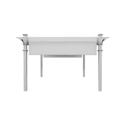 11x11 ft – White Vinyl Pergola with Adjustable Canopy