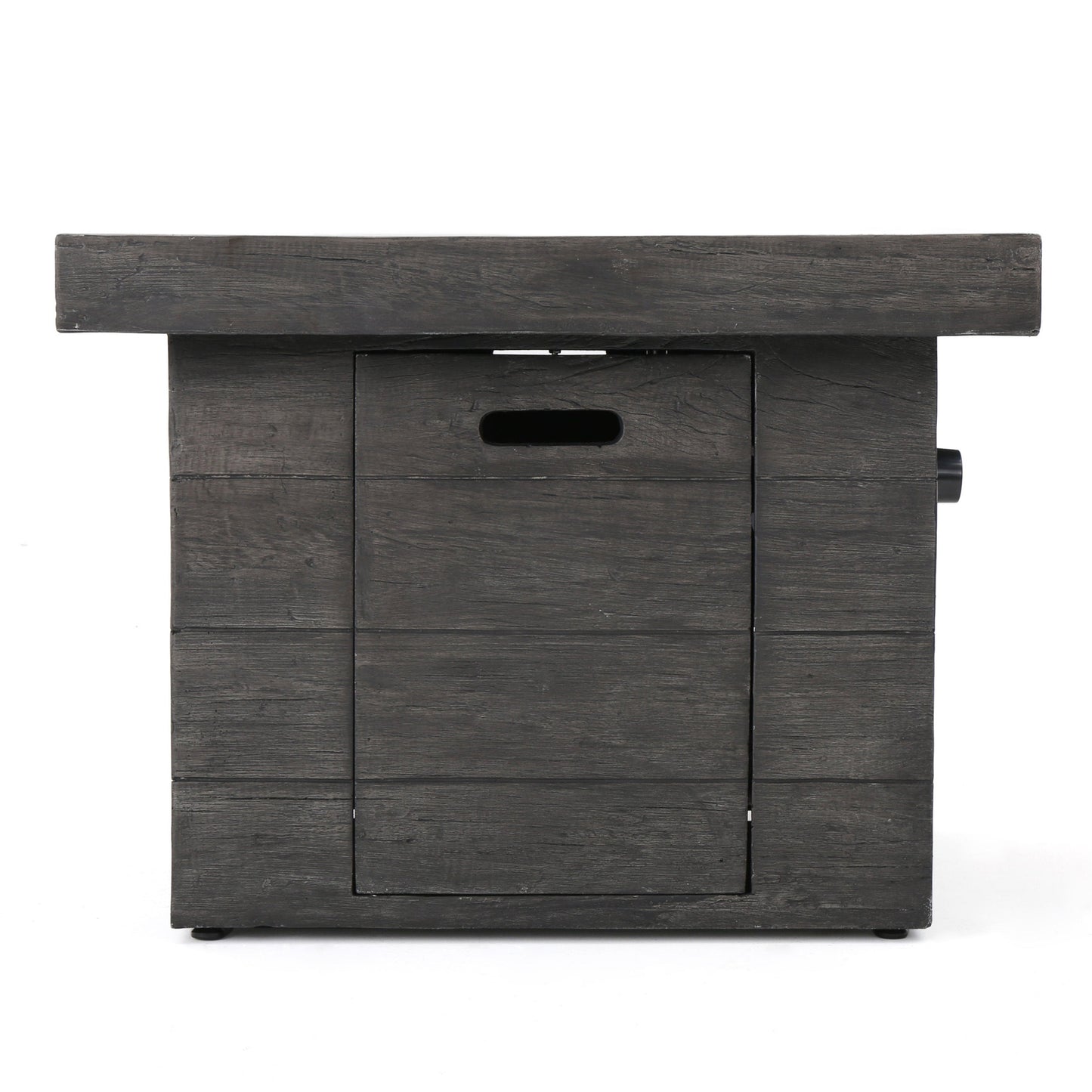 ANCHORAGE 32'' Wood Square MGO Fire Pit Grey - 40,000 BTU