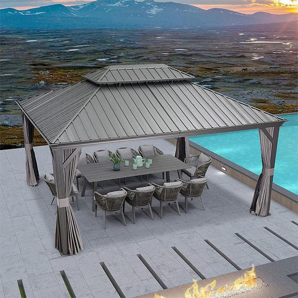 Purple Leaf 12x16 Hardtop Gazebo