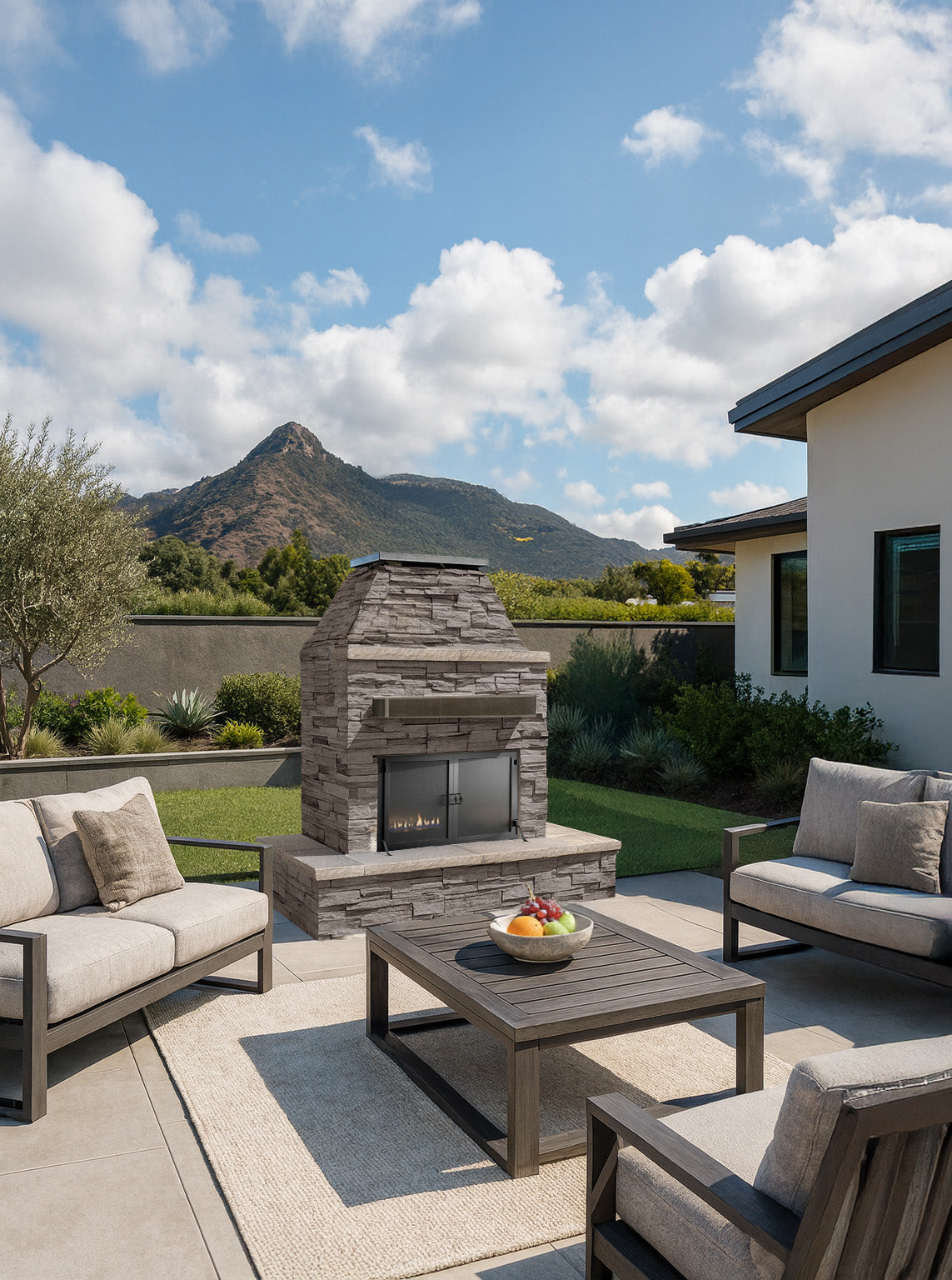 Cal Flame Key West Outdoor Fireplace – 72"