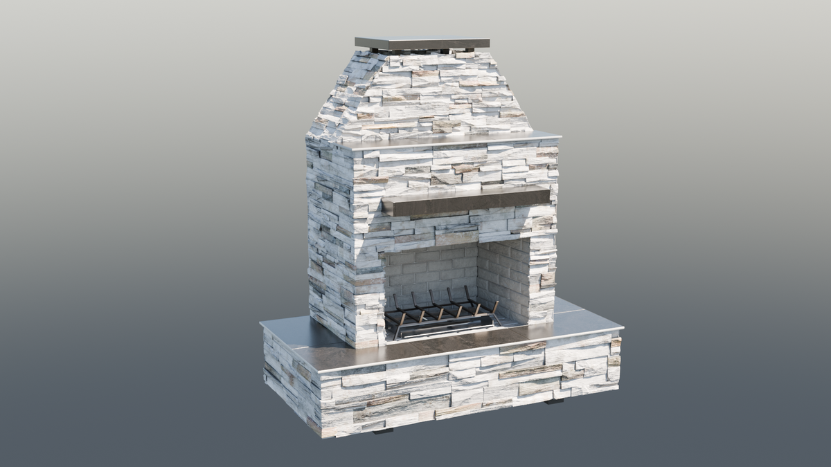 Cal Flame Key West Outdoor Fireplace – 72"