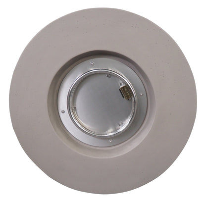Light Grey Magnesium Oxide 31 in Round Fire Pit with 40,000 BTU for Patio Use