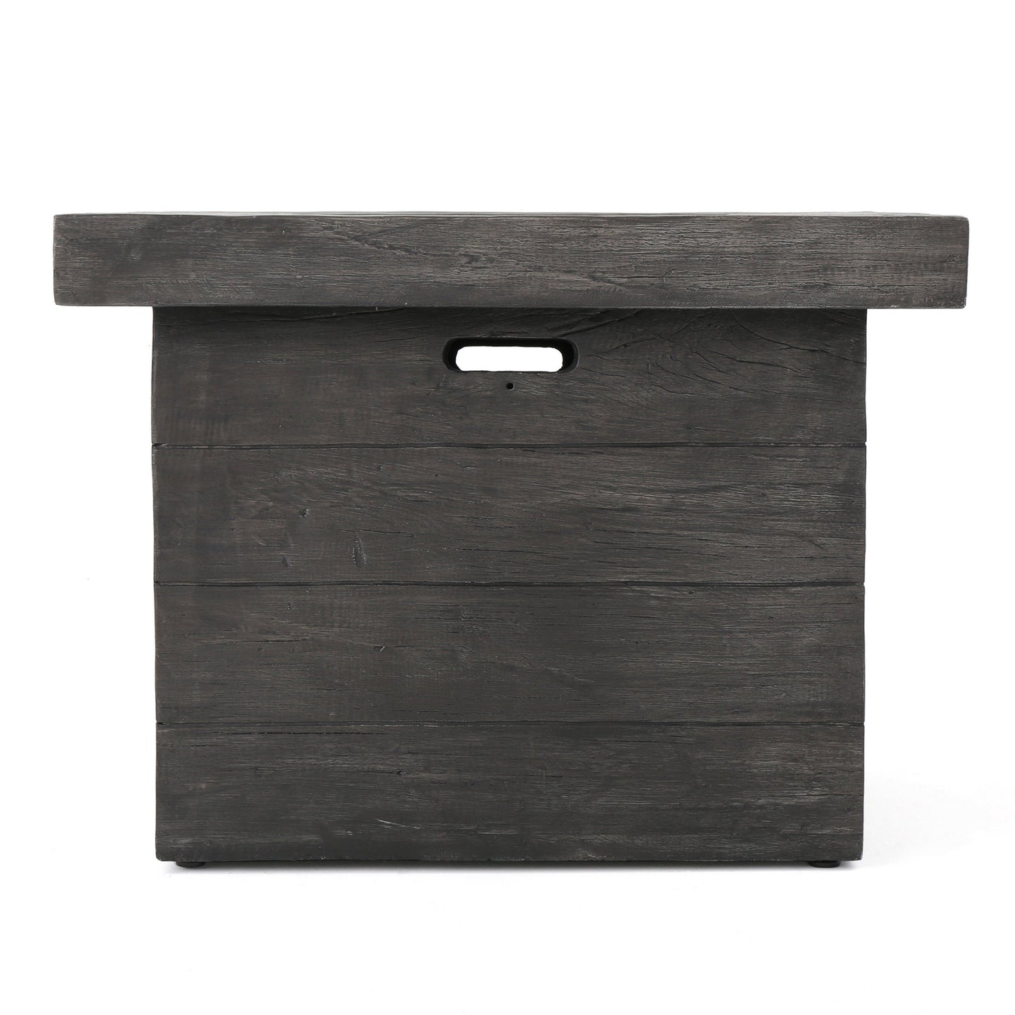 ANCHORAGE 32'' Wood Square MGO Fire Pit Grey - 40,000 BTU
