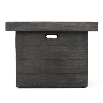 ANCHORAGE 32'' Wood Square MGO Fire Pit Grey - 40,000 BTU