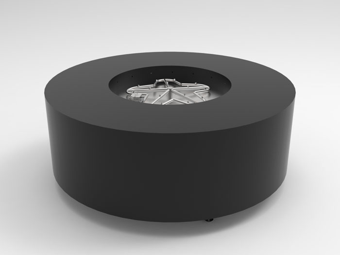 HPC Agni Round Metal Fire Pit – 48″ — exact action photo