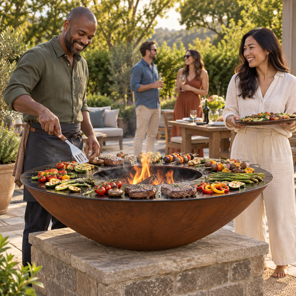 Arteflame Classic Corten Steel Outdoor Fire Pit-BBQ Grill - 40" - Various Options