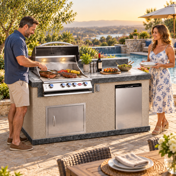 Cal Flame Costa Q BBQ Island With G4 Grill - 73.75"