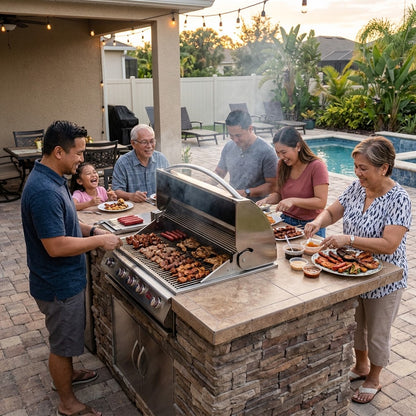 Cal Flame Avalon Q BBQ Island With G4 Grill - 95.5"