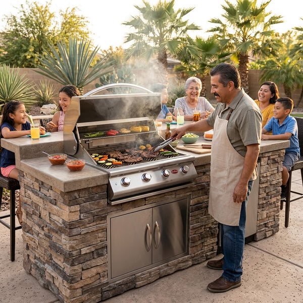 Cal Flame Baja Q BBQ Island With G4 Grill - 83.5"