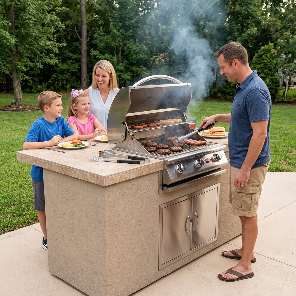 Cal Flame Kona Q BBQ Island With G3 Grill - 70.75"