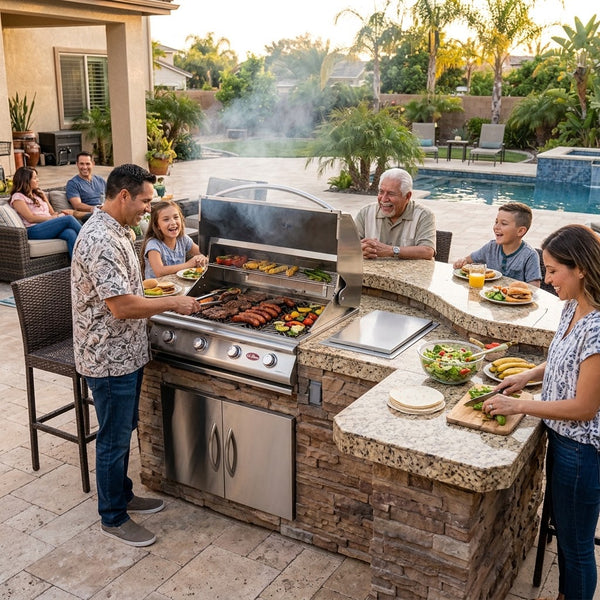 Cal Flame Malibu Q BBQ Island With G4 Grill - 96"