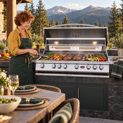 Cal Flame P6 6-Burner Built-In Grill With Rotisserie 46.5"