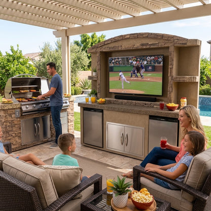 Cal Flame Paradise Outdoor Entertainment Center – Dual Refrigerators – 84"