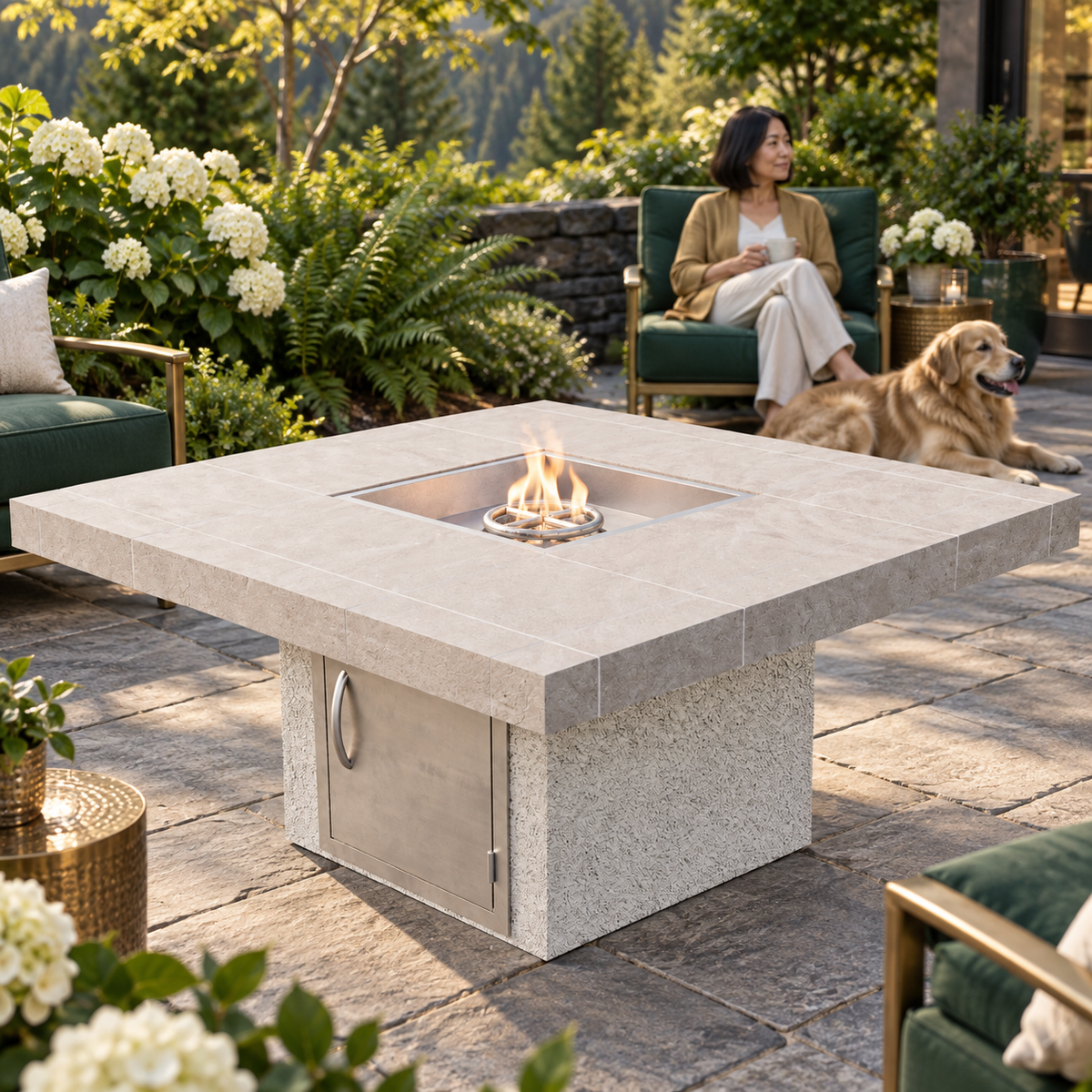 Cal Flame Sedona Fire Pit 48"×48"
