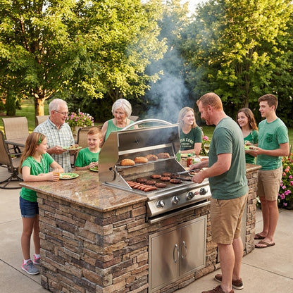 Cal Flame Tropical Q BBQ Island With G4 Grill - 73.75"