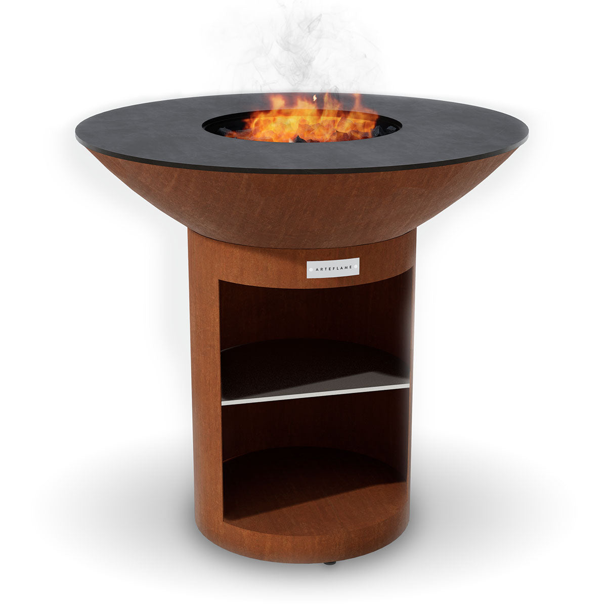 Arteflame Classic Corten Steel Outdoor Flat-Top Grill And Fire Bowl - 40"