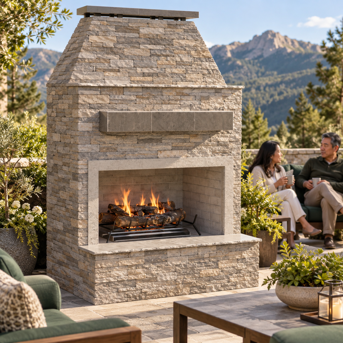 Cal Flame Durango Outdoor Fireplace – 48"