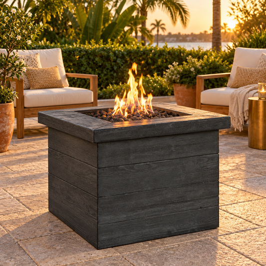 Fiber-Reinforced Concrete Propane Fire Pit Table – 32"