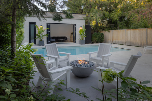 HPC Serenade Lightweight Concrete Fire Pit – 40″ — lifestyle