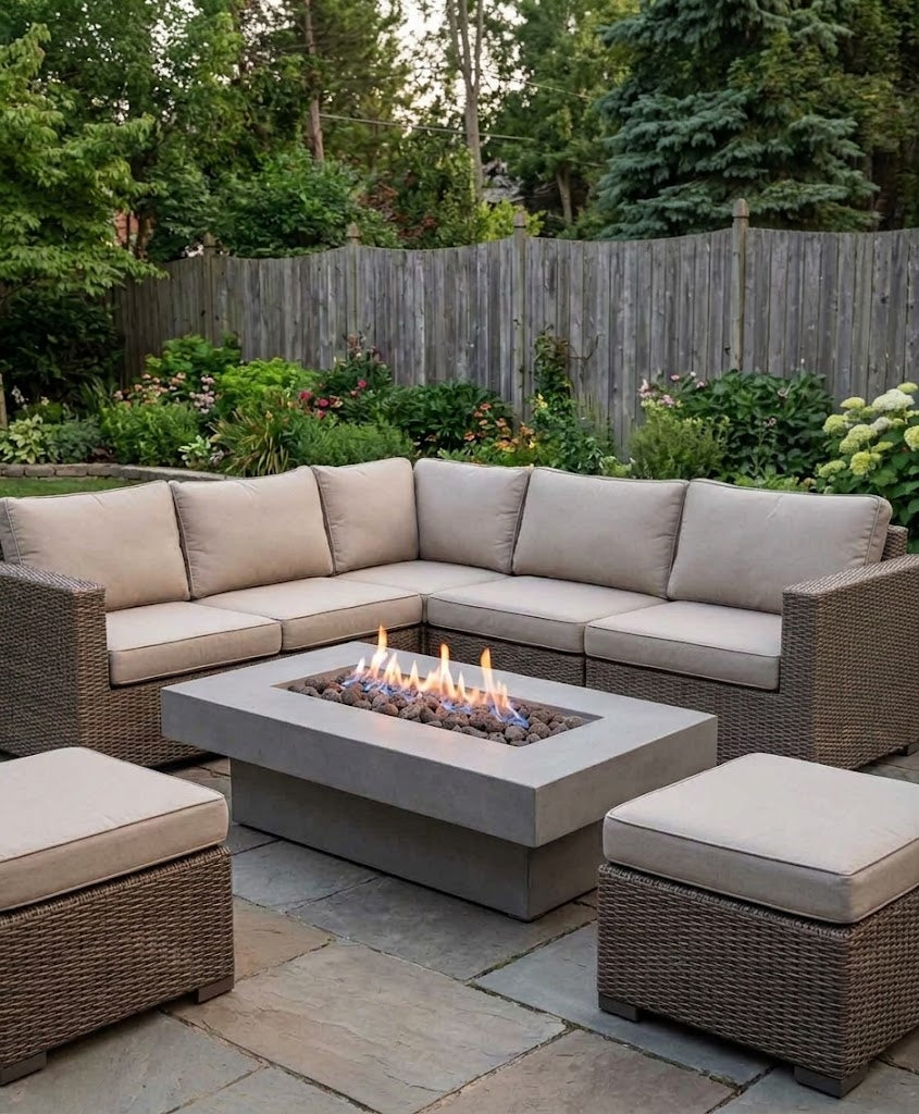 Crete Design Toplina Concrete Fire Pit - 30" x 60"