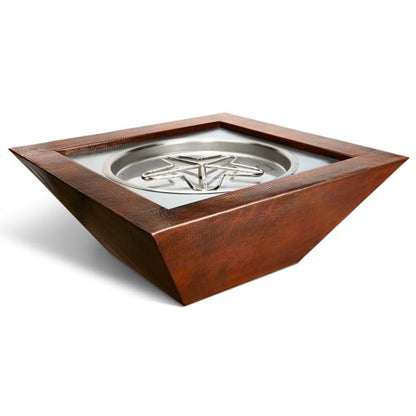 HPC Sedona Hammered Copper Fire Bowl – 40″ — exact action photo