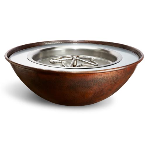 HPC Tempe Hammered Copper Fire Bowl – 31″