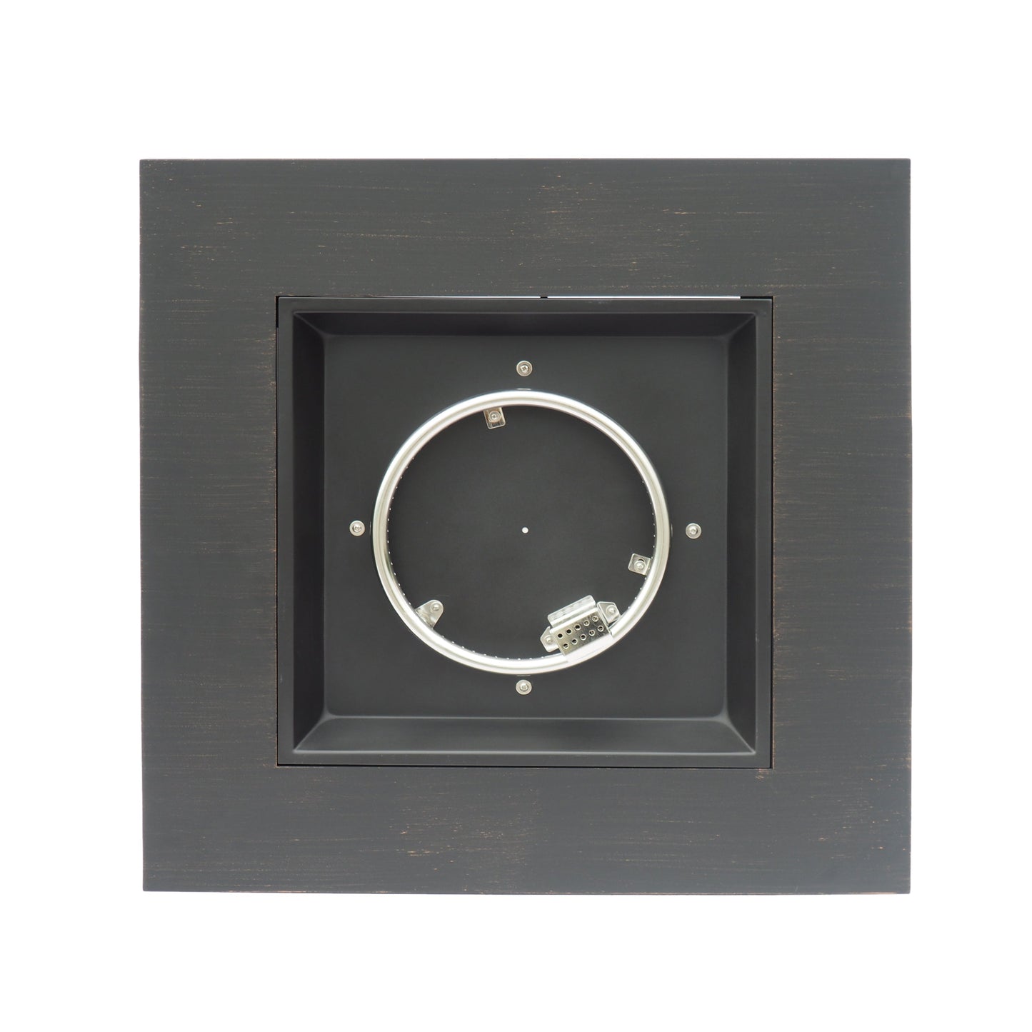 33' Outdoor Iron Square Propane Fire Pit, Tank Inside, Brushed Brown 50,000 BTU