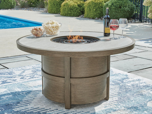 Rainier Ranch Round Aluminum Outdoor Fire Pit Table – 48"
