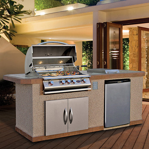 Cal Flame Bel Air Q BBQ Island With P4 Grill - 95.5"
