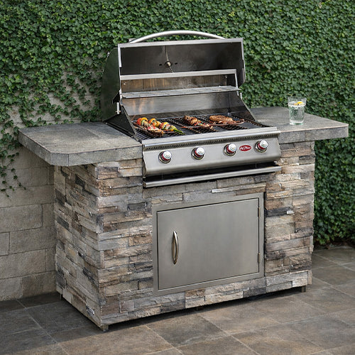 Cal Flame Kona Q BBQ Island – G3 Grill 70.75" — Optional configuration pictured