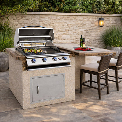Cal Flame Kauai Q BBQ Island – G3 Grill 76.5" — Optional configuration pictured