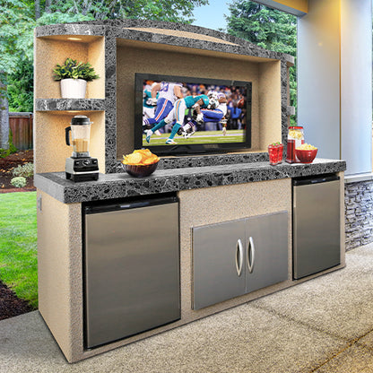 Cal Flame Paradise Outdoor Entertainment Center – Dual Refrigerators – 84" — Manufacturer model photo
