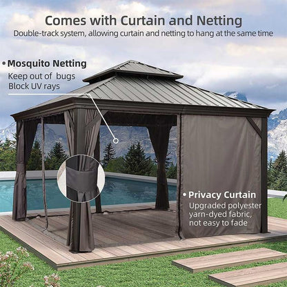 Purple Leaf 12x16 Hardtop Gazebo