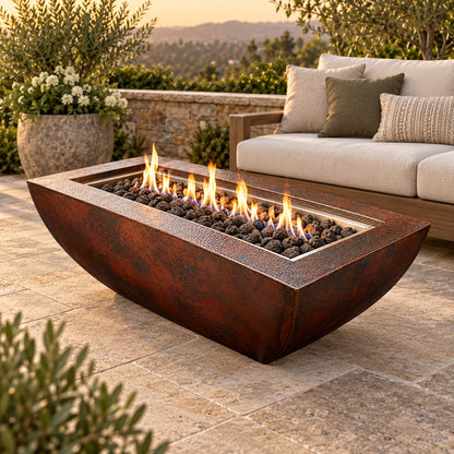 HPC Phoenix Hammered Copper Fire Bowl – 47″
