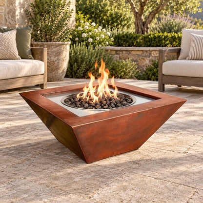 HPC Sierra Smooth Copper Fire Bowl – 36″