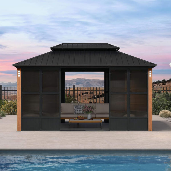 Alora Prestige Premium Hardtop Double Top Outdoor Patio Solarium Sunroom (SAK43078)