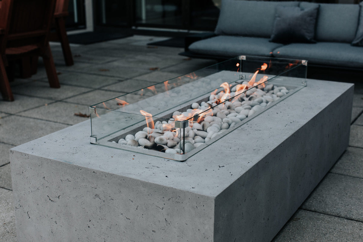 HPC Sonoma Lightweight Concrete Fire Pit – 72″ — lifestyle