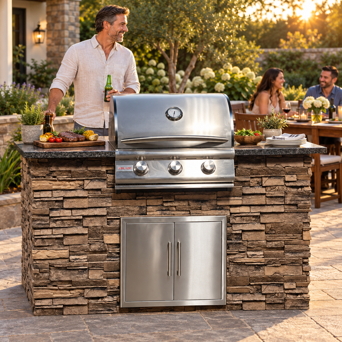 WPPO Outdoor Kitchen With Blaze Grill - 5'