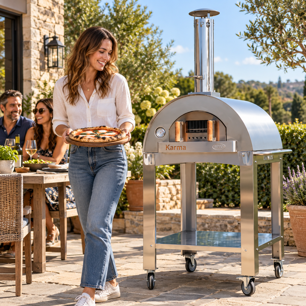 WPPO Karma Professional Wood-Fired Outdoor Pizza Oven - 32"