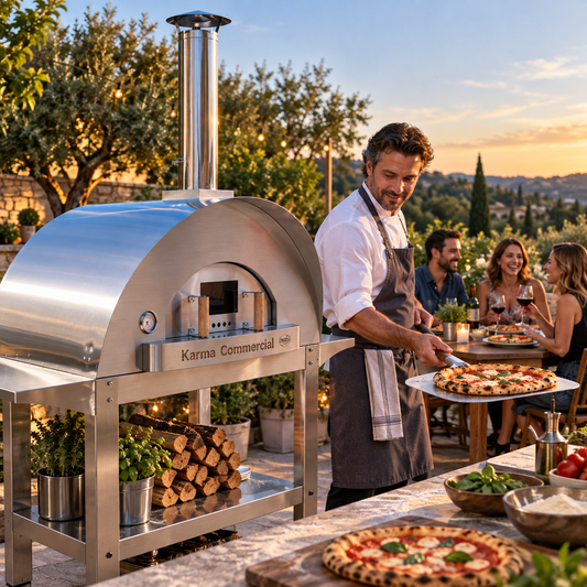WPPO Karma 55 Stainless Steel Commercial Wood-Fired Pizza Oven